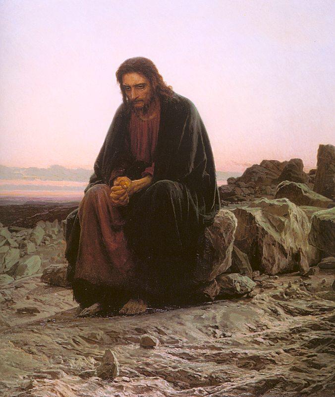 Kramskoy, Ivan Nikolaevich Christ in the Wilderness